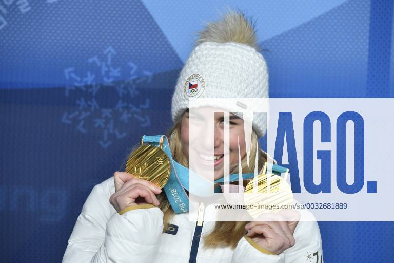 Snowboarder and skier Ester Ledecka, 22, a double gold medalist, won the gold medals in the Super-G in alpine skiing and in the parallel giant slalom in snowboarding at the Olympics. PyeongChang, South Korea, February 24, 2018. (CTKxPhoto MichalxKamaryt) CTKPhotoP201802240398301 _KM25766