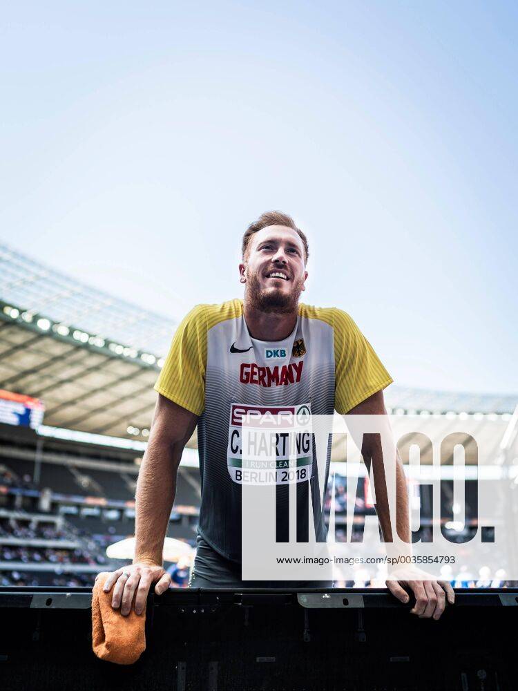 Berlin Germany 07 08 2018 Christoph Harting Germany in qualifying in the mens discus throw at the European Athletics Championships 2018 in the Olympic Stadium