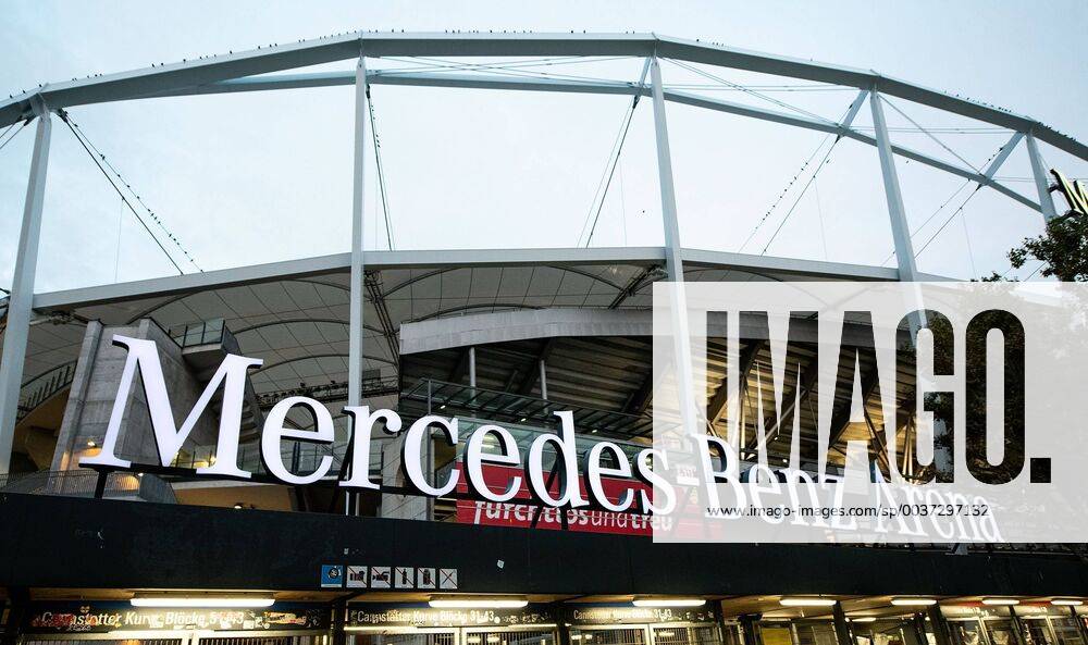 Football 1 Bundesliga VfB Stuttgart Eintracht Frankfurt vl Overview Mercedes Benz Arena Exterior Exterior Exterior Entrance Entrance Stadium DFL DFB REGULATIONS PROHIBIT ANY USE OF PHOTOGRAPH as IMAGE SEQUENCES and or QUASI VIDEO Stuttgart