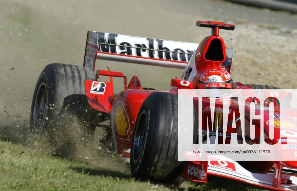 Germany s Formula One driver Michael Schumacher leaves the A1 race track during the free practice of the Austrian Formula One GP in Spielberg Austria Saturday May 17 2003 Eckehard Schulz SPIELBERG AUT