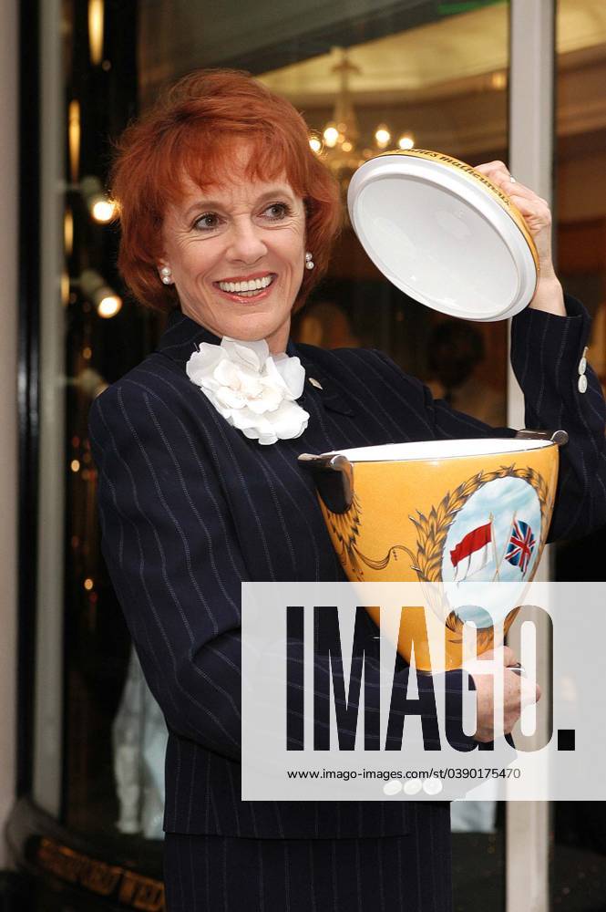 NORTH AMERICA-CANADA SALES ONLY London, England 3-29-2005 Esther Rantzen (ChildLine founder), unveils vase designed by royalty to be auctioned for charity at Waterford Wedgwood Store. Digital Photo By Ali Kadinsky-LMK-PHOTOlink.org www.photolink.org 1-800-674-8706