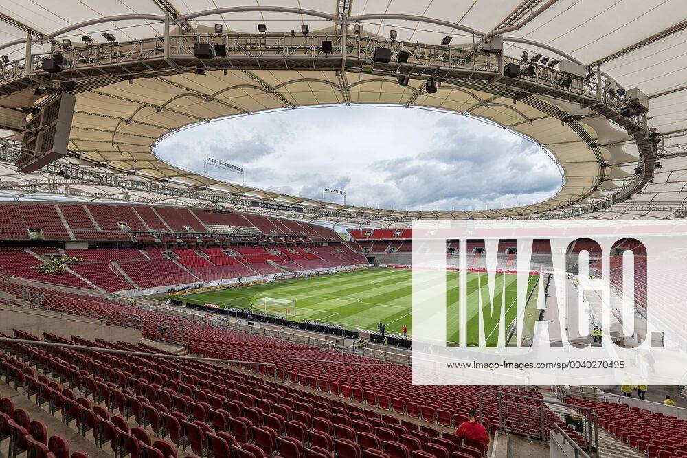 The Mercedes Benz Arena before the game GER VFB Stuttgart vs. VFL Wolfsburg Football 1 Bundesliga 33 Matchday 2018 2019 10 05 2019 DFL regulations prohibit any use of photographs as image sequences and or quasi video GER VFB Stuttgart vs. VFL Wolfsburg Football 1 Bundesliga 33 Matchday 2018 2019 10 05 2019 Stuttgart