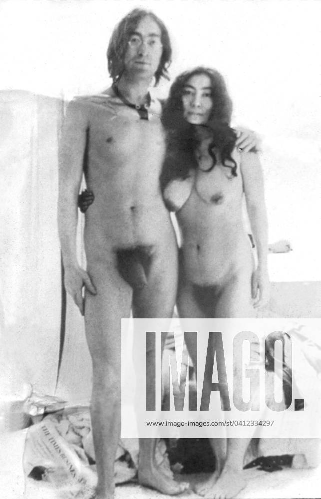 John Lennon and Yoko Ono posing naked, c. 1975 (b w photo) 1805619 John Lennon and Yoko Ono posing naked, c. 1975 (b w photo) by Unknown photographer, (20th century).