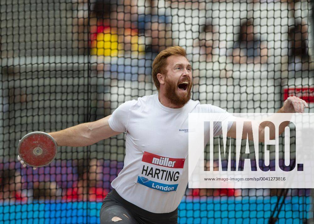 Christoph HARTING (GBR) competes in the Men s Discus Throw during the M?ller Anniversary Games London Grand Prix 2019 at the Olympic Park, London, England on 20-21 July 2019.