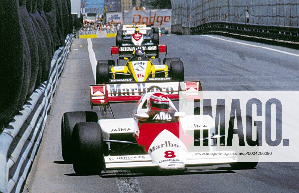 Niki Lauda (Österreich McLaren TAG Porsche) in seinem Boliden Motorsport Grand Prix Herren Großer Preis der USA 1984, Formel 1 Weltmeisterschaft, F1, F, GP, WM Gruppe Detroit