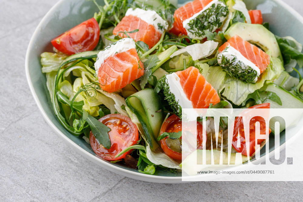 Salad with salmon and cream cheese for the food delivery website 6 Salad with salmon and cream cheese for the food delivery website 5