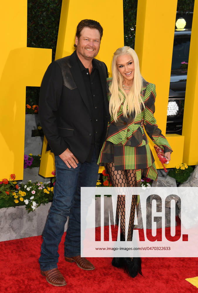 HOLLYWOOD, CA - APRIL 30: Blake Shelton and Gwen Stefani at the Los Angeles premiere of Universal Pictures The Fall Guy at Dolby Theatre on April 30, 2024 in Hollywood, California
