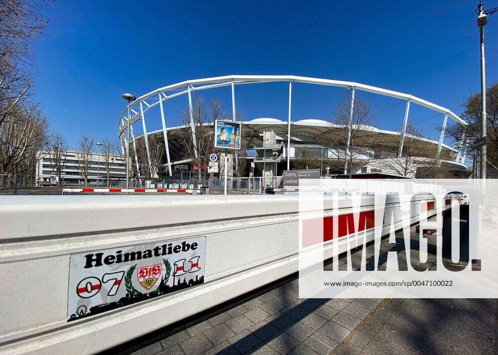 Soccer, 1 Bundesliga Stadium VFB Stuttgart Mercedes Benz Arena, Due to the Corona Covid 19 Sars Virus all sports facilities are blocked Stuttgart