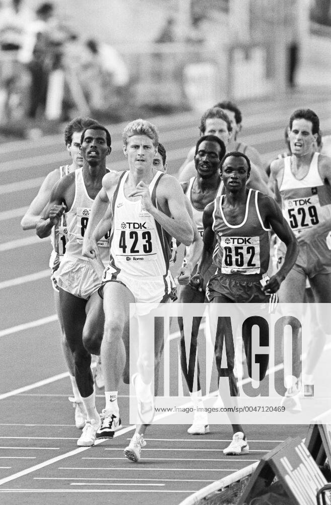 Athletics, World Athletics Championships Steve Cram of Great Britain during 1500 m at The World Athletics Championships on September 6, 1987 in Rome, Italy BILDBYRAN,