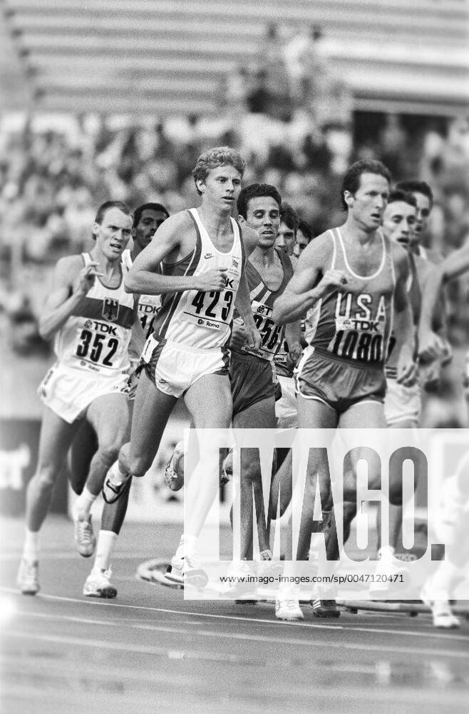 Athletics, World Athletics Championships Steve Cram of Great Britain during 1500 m at The World Athletics Championships on September 6, 1987 in Rome, Italy BILDBYRAN,