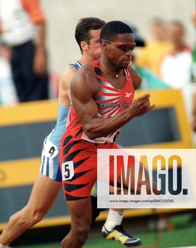 Athletics, World Athletics Championships Ato Boldon of Trinidad Tobago during 100 m at The World Athletics Championships on August 2, 1997 in Athens, Greece BILDBYRAN,