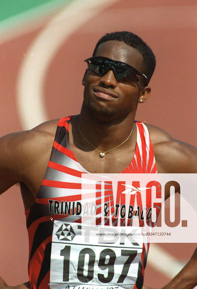 Athletics, World Athletics Championships Ato Boldon of Trinidad Tobago during 100 m at The World Athletics Championships on August 2, 1997 in Athens, Greece BILDBYRAN,
