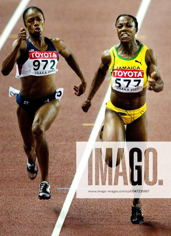 Athletics, World Athletics Championships Gold medalist Veronica Campbell of Jamaica wins womens 100 m at The World Athletics Championships on August 28, 2007 in Osaka, Japan BILDBYRAN,