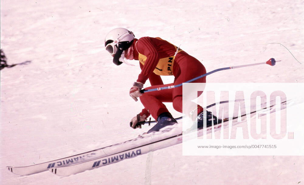 02 02 76 Olympia Innsbruck Austria, Innsbruck, 02 02 1976, Winter Olympia 1976 in Innsbruck Rosi Mittermaier BRD at the downhill