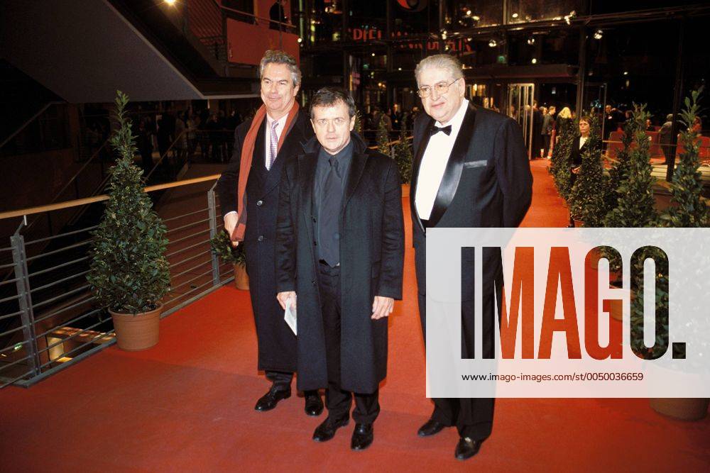 V.l.n.r.: Autor Hanif Kureishi (GBR), Regisseur Patrice Chereau (FRA) und Festivalleiter Moritz de Hadeln (GER)