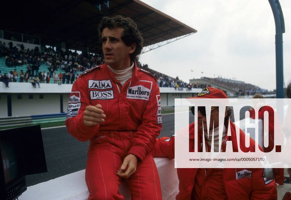 Alain Prost (Frankreich, li.) mit Niki Lauda (Österreich beide McLaren TAG Porsche) Motorsport Grand Prix Herren Großer Preis von xxx 1984, Formel 1 Weltmeisterschaft, F1, F, GP, WM Gruppe Aufnahmedatum geschätzt