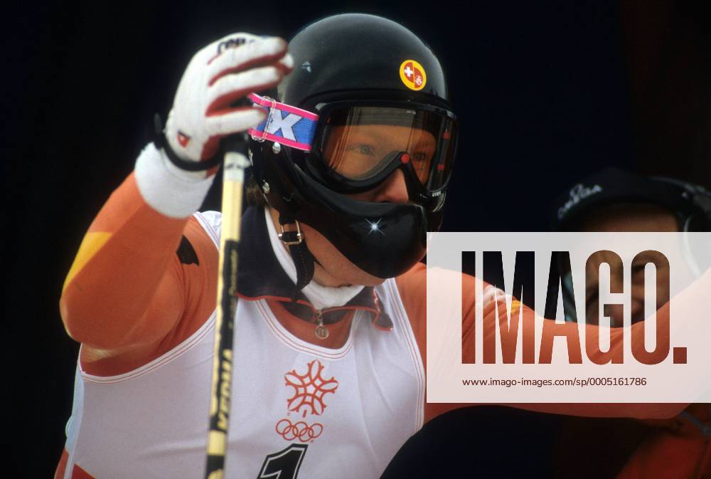 Pirmin Zurbriggen (Schweiz) Alpiner Skilauf OS Winter Herren Olympische Winterspiele Calgary 1988, Spiele, Ski Alpin, Skisport, Abfahrt Einzelbild Nakiska