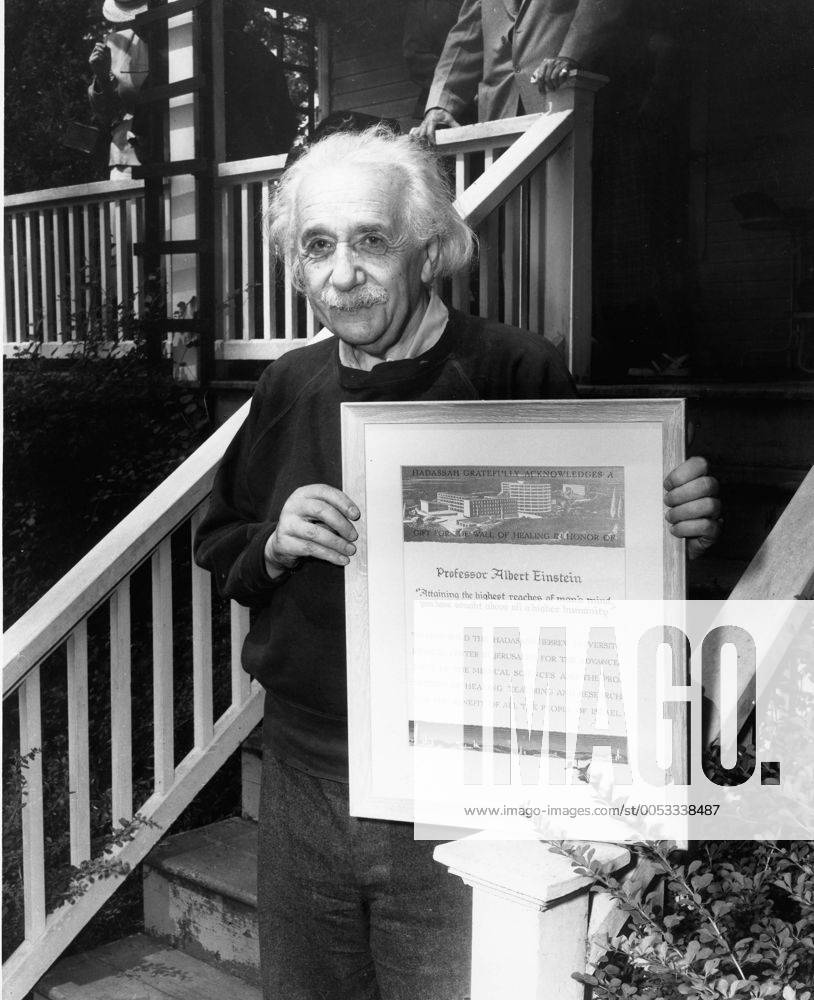 Sep 15, 1950; Princeton, NJ, USA; Professor ALBERT EINSTEIN living a quiet and peaceful life at Princeton. Albert Einstein aka Yousuf Karsh Albert Einstein (March 14, 1879 Ð April 18, 1955) was a German theoretical physicist regarded as the greatest scientist of the 20th century. He proposed the theory of relativity and made contributions to the development of quantum mechanics, statistical mechanics, and cosmology. He was awarded the 1921 Nobel Prize for Physics for his explanation of the photoelectric effect and for his services to Theoretical Physics. After his general theory of relativity was formulated in 1915. Princeton USA - ZUMAk09