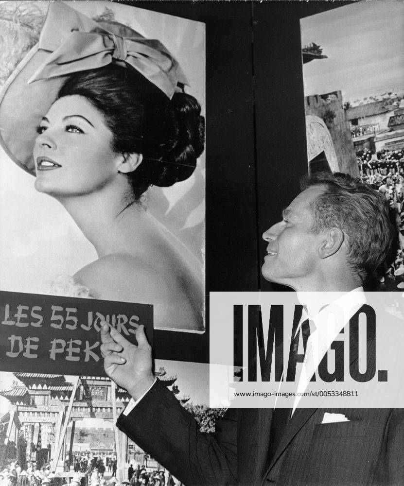 Apr 04, 1963; Paris, France; Actor CHARLTON HESTON known for his religious roles in Ben-Hur and The Ten Commandments , stars with AVA GARDNER and David Niven in 55 Days at Peking . Paris France - ZUMAk09