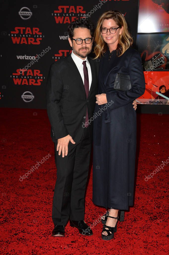 J.J. Abrams & Katie McGrath at the world premiere for Star Wars: The Last Jedi at the Shrine Auditorium. Los Angeles, USA 09 December 201