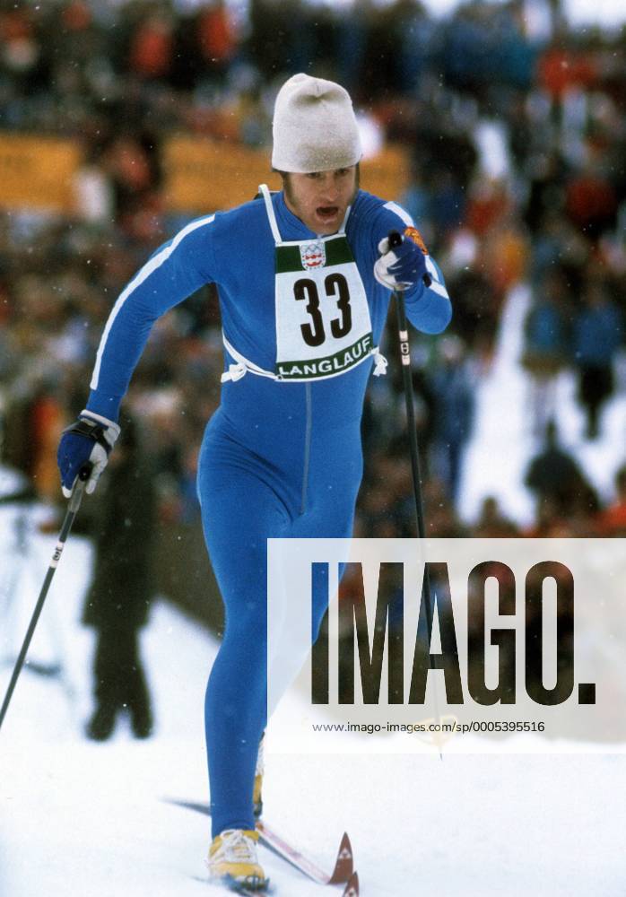 Ulrich Wehling (DDR) Nordische Kombination OS Winter Herren Olympische Spiele Innsbruck 1976, Winterspiele, Ski Nordisch, Skisport, Langlauf Einzelbild Innsbruck