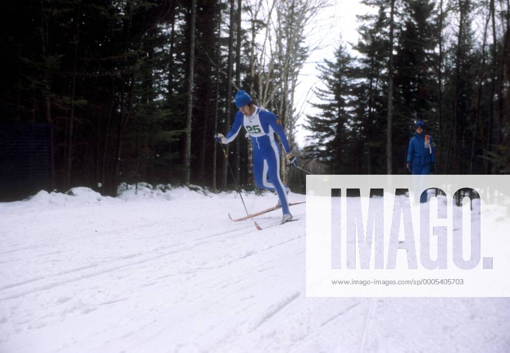 Ulrich Wehling (DDR) Nordische Kombination OS Winter Herren Olympische Spiele 1980, Winterspiele, Ski Nordisch, Skisport, Langlauf Einzelbild Lake Placid