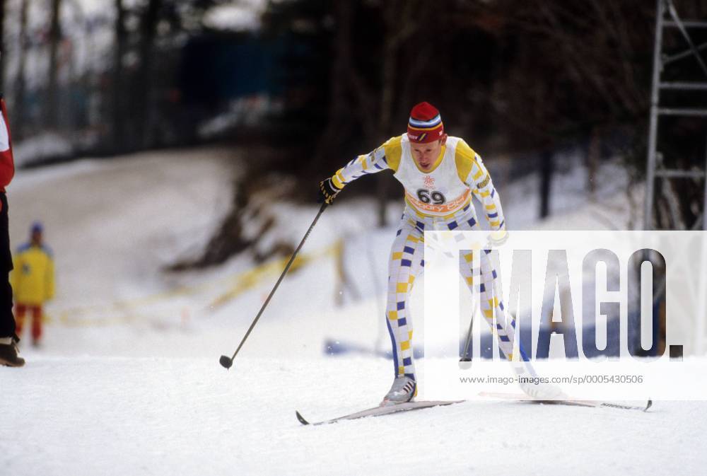 Gunde Svan (Schweden) Nordischer Skilauf OS Winter Herren Olympische Spiele 1988, Winterspiele, Ski Nordisch, Skisport, Langlauf Einzelbild Calgary