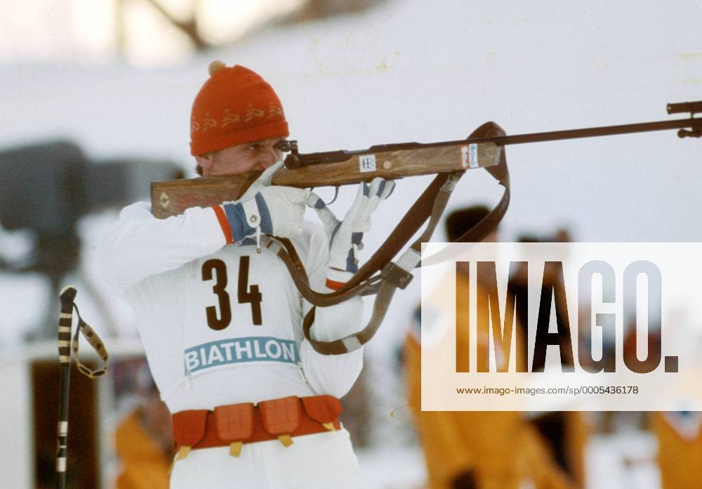 Aleksandr Tikhonov (UdSSR) Biathlon OS Winter Herren Olympische Spiele Innsbruck 1976, Winterspiele Einzelbild Seefeld