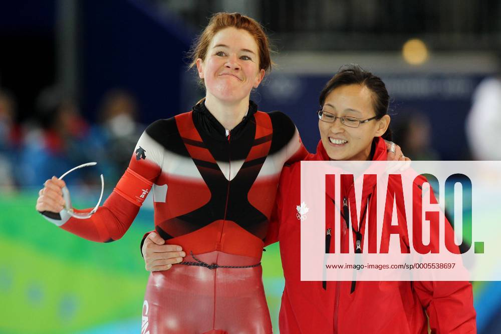 Olympic Winter Games Vancouver 2010 - Olympische Winter Spiele Vancouver 2010, (Ladies 5000 m), Eisschnelllauf, Clara HUGHES (Kanada) ZWEIx Christiansx o0 Jubel Freude