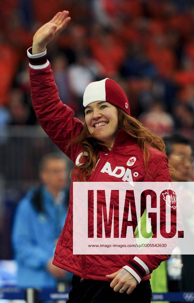 Feb. 24, 2010 - Vancouver, British Columbia, Canada - 02 24 10 - OLY - Canada s Clara Hughes wins a bronzemedal at the women s 5000m speed skate event at the Richmond Oval...The Winter Olympics are on in Vancouver... - ZUMAt14 o0 Jubel Freude