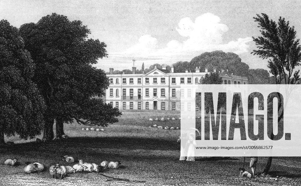 Dogmensfield Park Hampshire the seat of Lady Mildmay 1829 Mono Print !AUFNAHMEDATUM GESCHÄTZT! UnitedArchives0708251