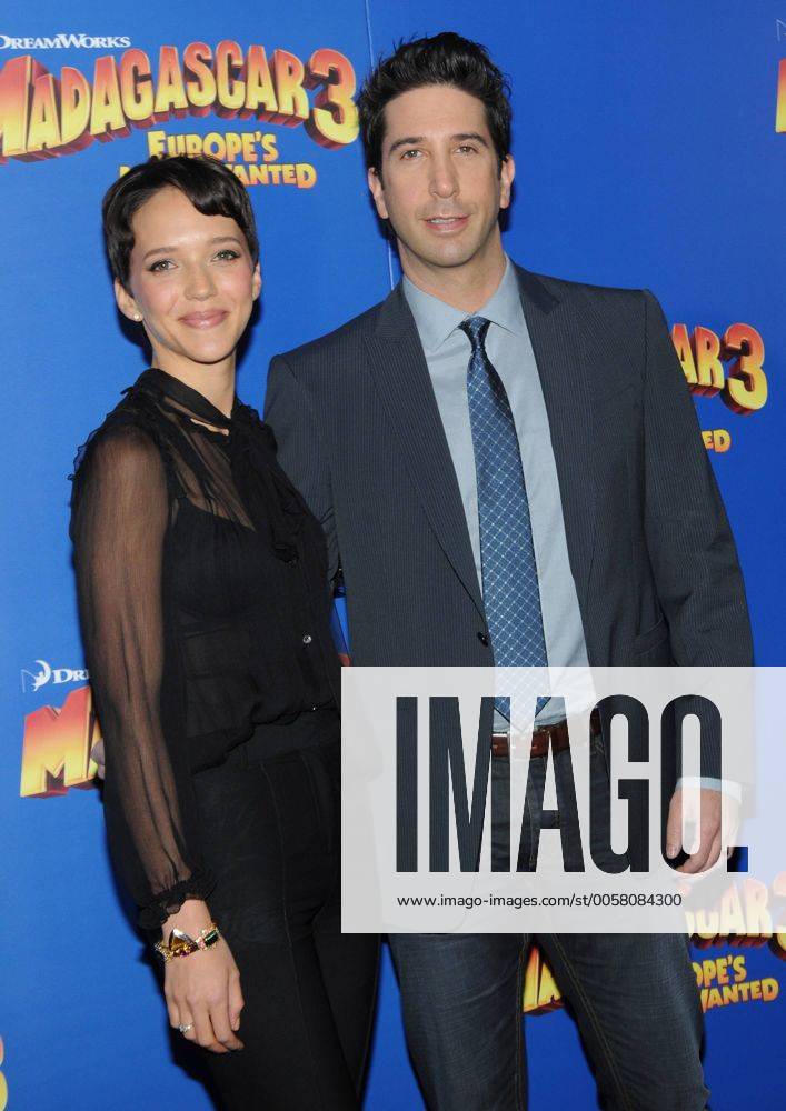 Zoe Buckman and David Schwimmer MADAGASCAR 3 EUROPES MOST WANTED PREMIERE New York NYPixs PicturePerfect