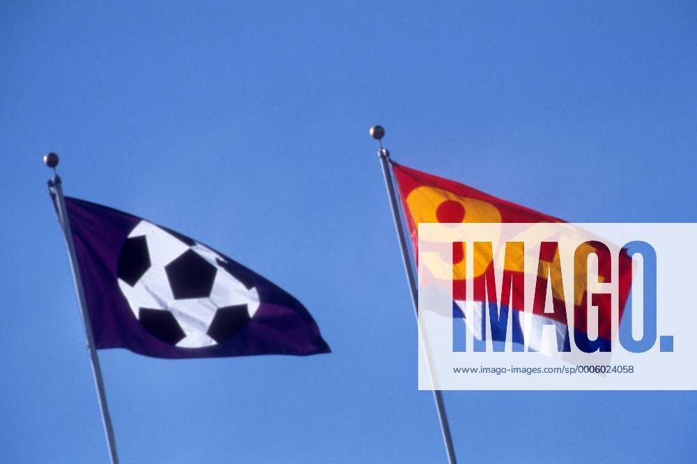 Fahnen zur WM 1994 in den USA Fußball WM Herren WM 1994, Länderspiel, Nationalteam, Gruppe Aufnahmedatum geschätzt