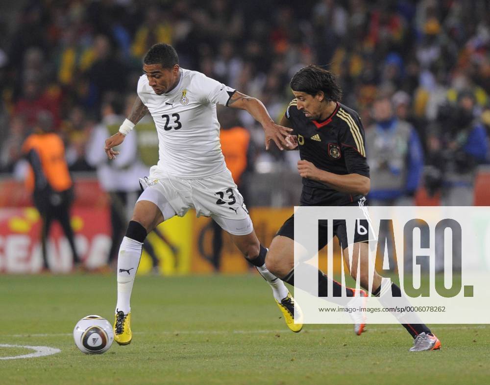 Kevin Prince Boateng (L) of Ghana and Sami Khedira of Germany FIFA World Cup 2010 Group D Ghana v Germany 23rd June, 2010 .
