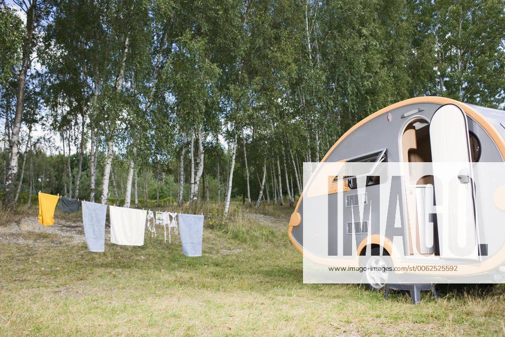 Germany, Leipzig, Ammelshainer See, Camping Trailer property released WESTF09363