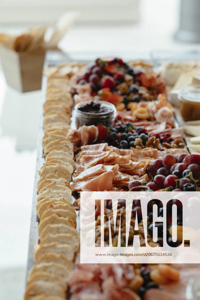 Gorgeous charcuterie board with meats, fruits & jam La Jolla Ranch, California, United States R_QCYJ240620C-1451943-01