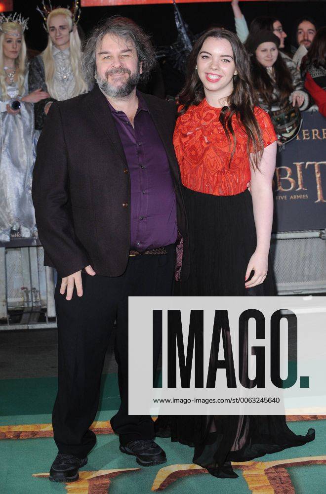 Film director Peter Jackson and his daughter, Katie Jackson attending The Hobbit: The Battle Of The Five Armies World Premiere, at Odeon Leicester Square and Empire IMAX in London. DECEMBER 1st 2014 PTY 144983