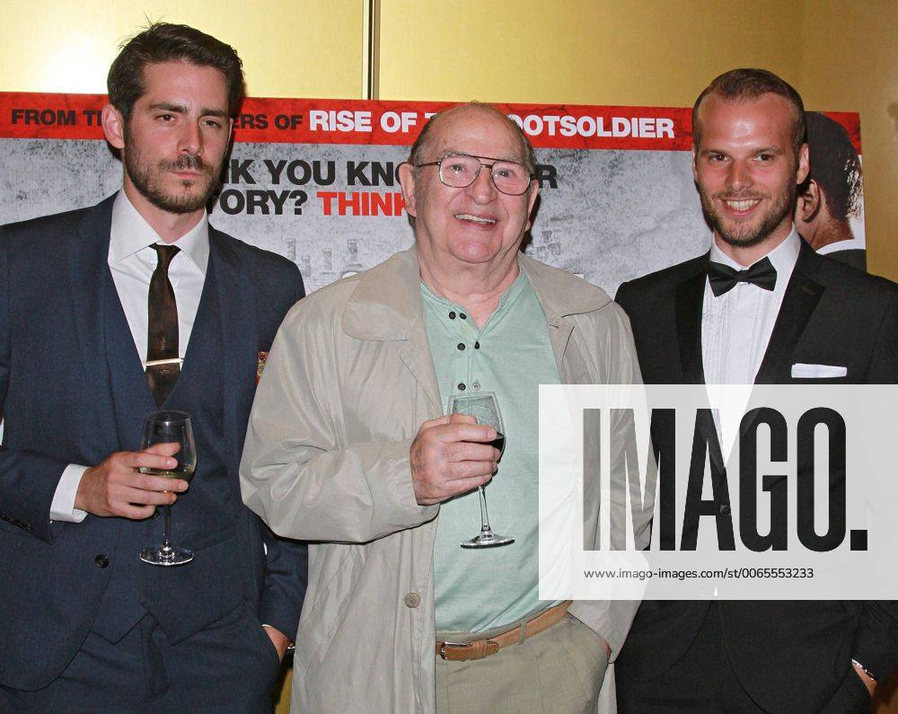 Rise of the Krays - VIP Screening London, UK. Simon Cotton, Freddie Foreman & Kevin Leslie at Rise of the Krays - VIP Screening, at The Mayfair Hotel, London UK, 26 August 2015 . LMK394-51839-270815