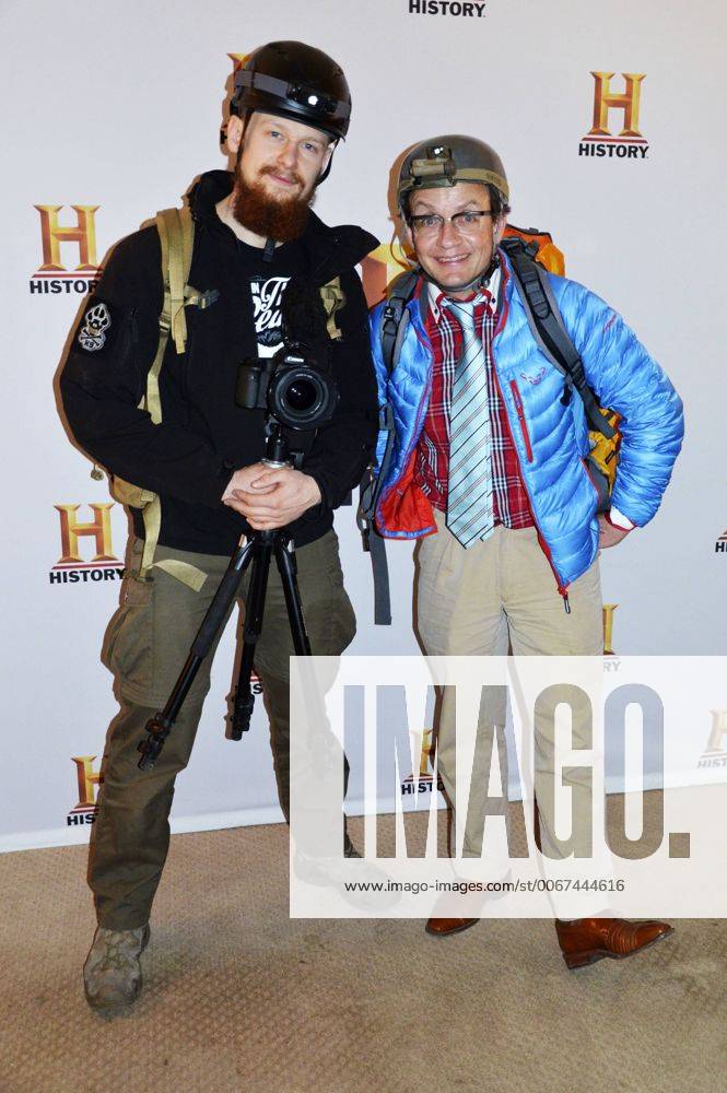 Friedrich Fritz Meinecke und Wigald Boning bei der Präsentation der Programmhighlights und Eigenproduktionen 2016 der TV-Sender HISTORY und A&E im Restaurants Gandl. München, 08.12.2015 Foto:xP.xSchönbergerx xFuturexImage
