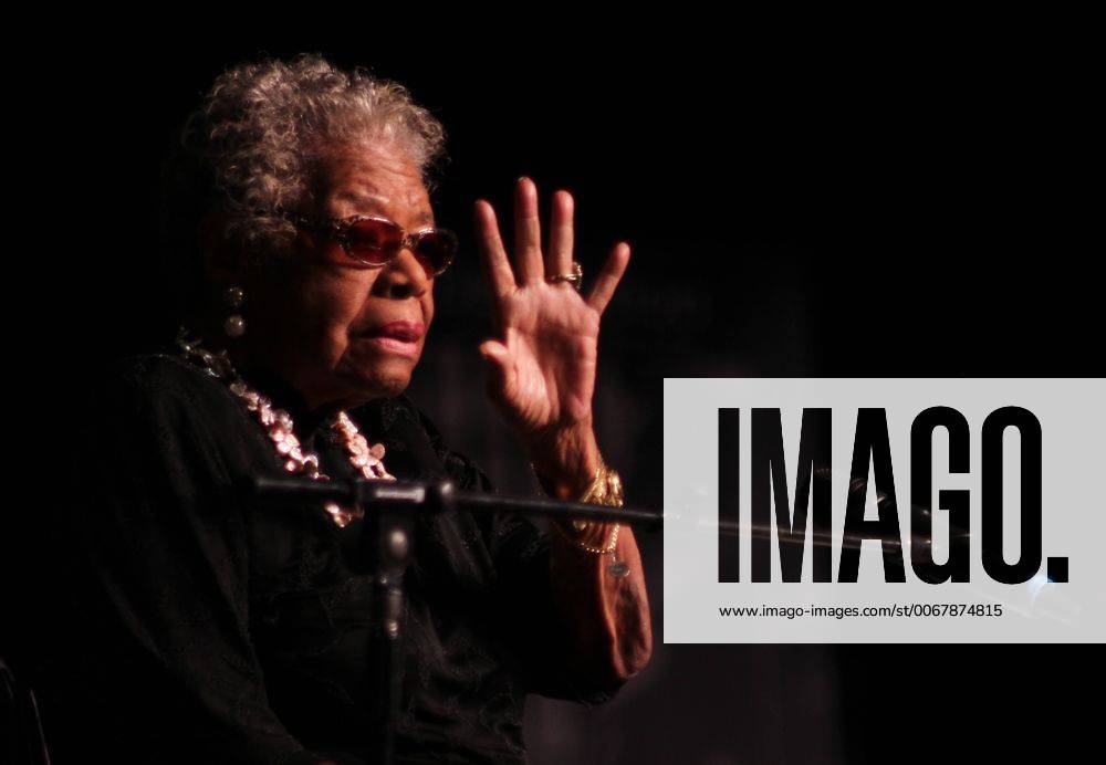 Feb 22, 2013 - Newark, Delaware, U.S. - American author and poet, Dr. MAYA ANGELOU addresses the audience at the Bob Carpenter Center in Newark Delaware. - ZUMAs12