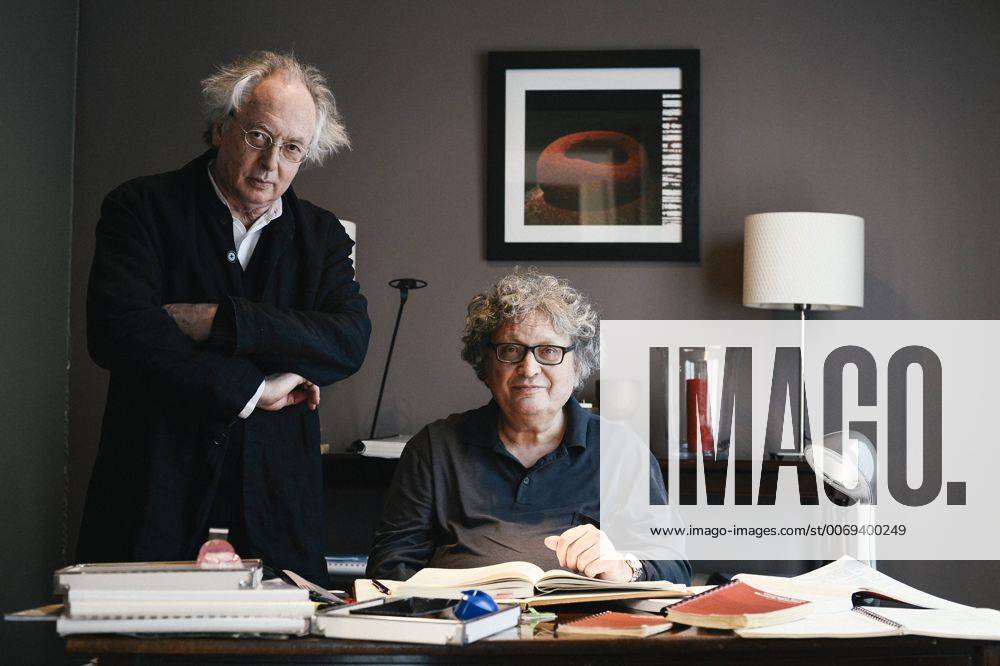 Belgian conductor Philippe Herreweghe and Belgian musician and conductor Rene Jacobs pictured in the marge of the Klarafestival, international music festival, Monday 15 February 2016, in Brussels. DIRKxWAEM 04793522