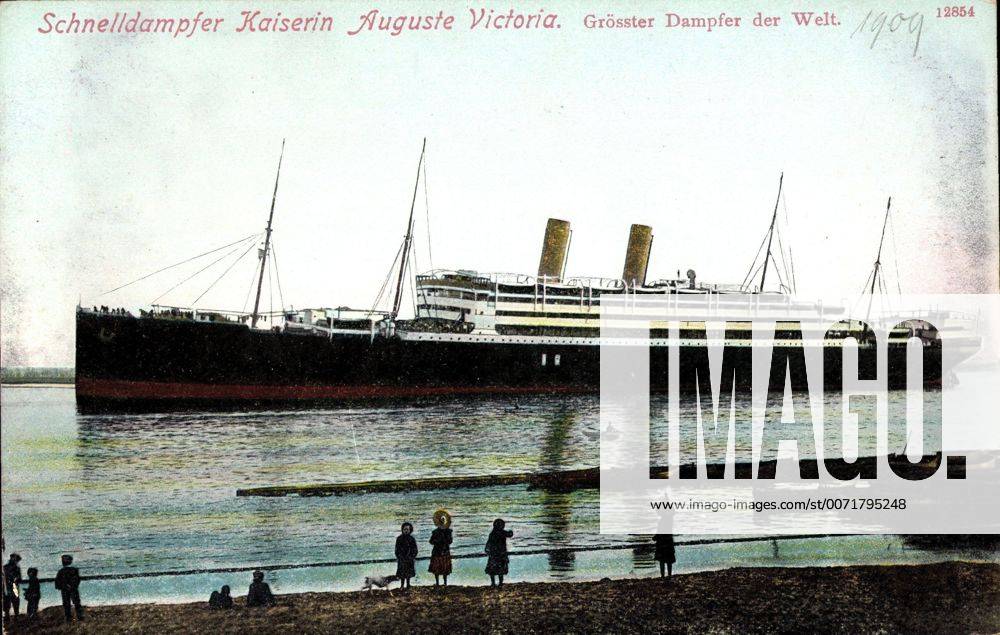 Schnelldampfer Kaiserin Auguste Victoria, HAPAG, Größter Dampfer !AUFNAHMEDATUM GESCHÄTZT!