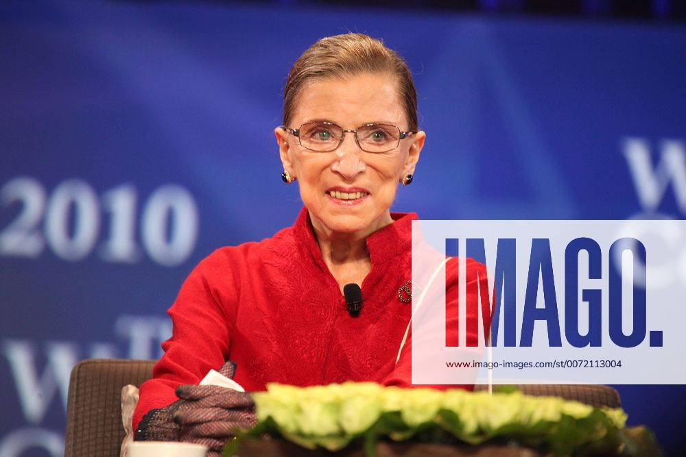 IMAGO ICONS: Ruth Bader Ginsburg Oct 26, 2010 - Long Beach, California, U.S. - The Honorable RUTH BADER GINSBURG speaks during the 2010 Women s Conference at the Long Beach Convention Center. - ZUMAsm9_