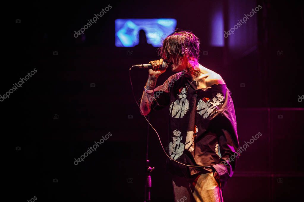 MOSCOW - 30 MARCH, 2017: Rapper Lil Peep concert in night club.