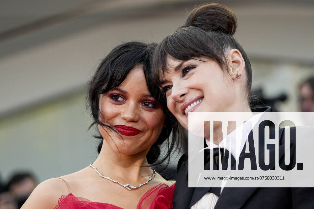 Jenna Ortega and Winona Ryder attend a red carpet for the movie ˜Beetlejuice Beetlejuice during the 81st Venice International Film Festival. Venice Italy - ZUMAs197 20240828_aab_s197_100