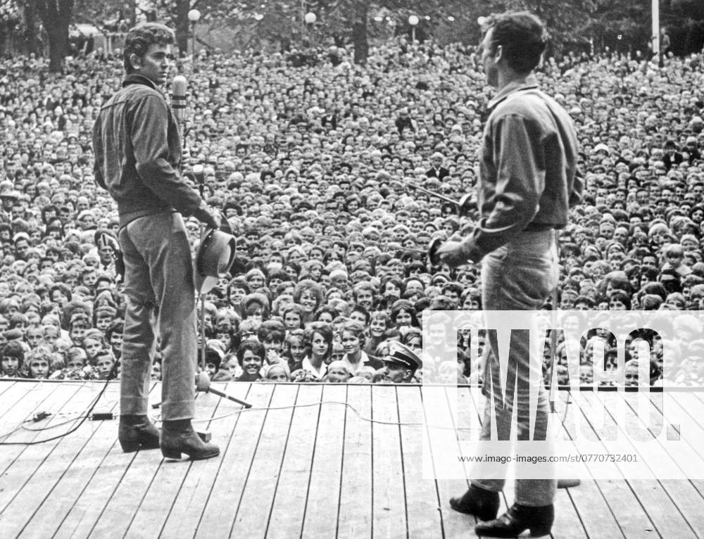 Mike Landon at the performance in Malmö Folkets Park Cartright Brothers TV series 1962 c Bror Hansson Sydsvenskan IBL Malmö sp sw