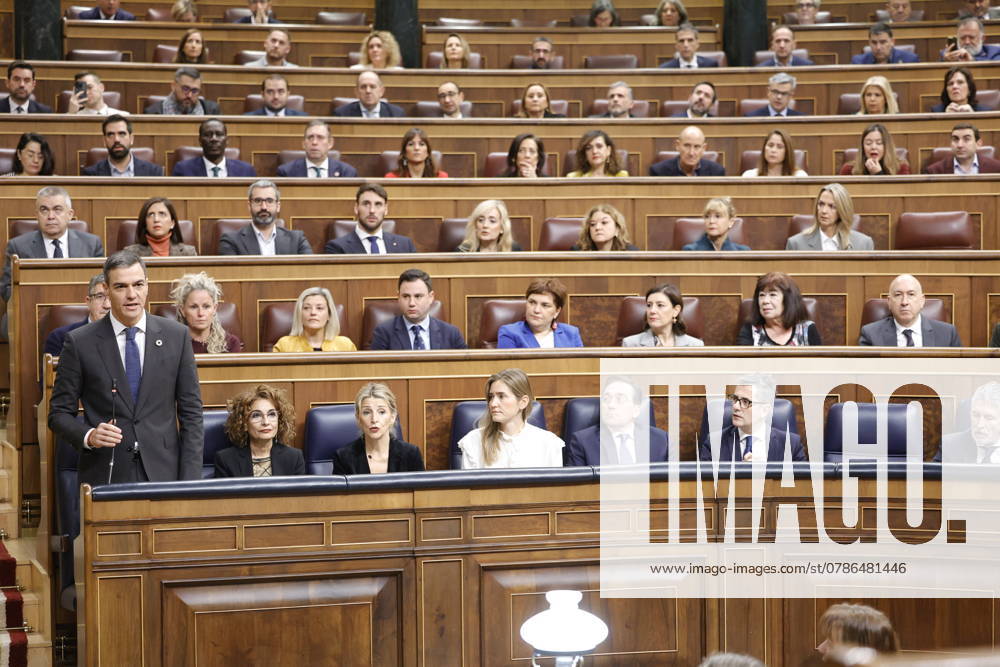 Last face to face of the year in the Congress of Deputies between Sánchez and Feijóo I D The President of the Government, Pedro Sánchez the First Vice President and Minister of Finance, María Jesús Montero the Second Vice President and Minister of Labor, Yolanda Díaz the Minister of Foreign Affairs, European Union and Cooperation José Manuel Albares and the Minister for the Presidency, Relations with the Courts and Justice, Félix Bolanos, during a control session to the Government, in the Congress of Deputies, on December 18, 2024, in Madrid Spain During the control session, the PP focuses on the judicial scandals affecting the Executive such as the wife of the President of the Government or the Koldo case While the plenary session is taki