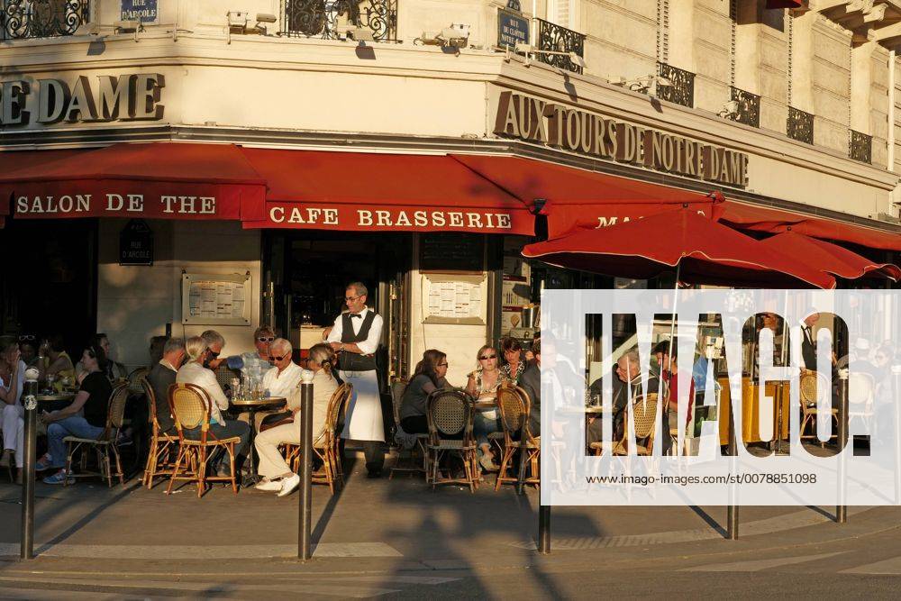 Cafe at Cathedral Notre Dame, Paris, France, Europe