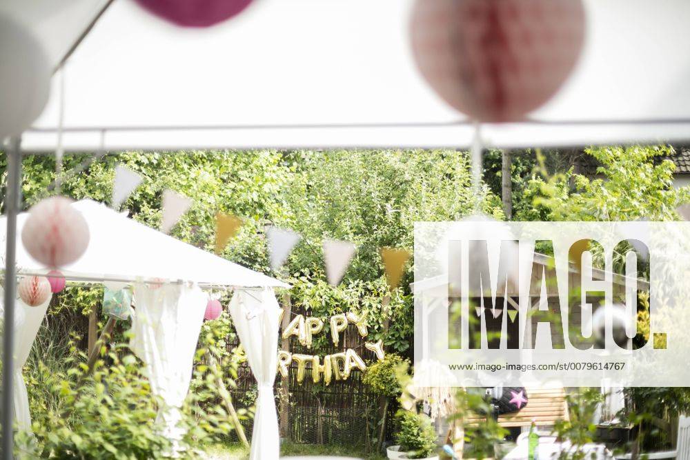 Birthday decoration in a garden property released MOEF00021