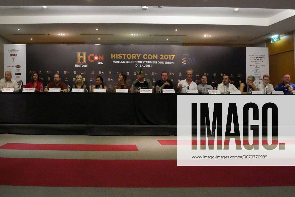 Philippines: HistoryCon 2017 Press Con (L - R) Simon Yin (History Hustle), Phoemela Baranda (Celebrity Car Wars), Justin Mott GeorgexBuid